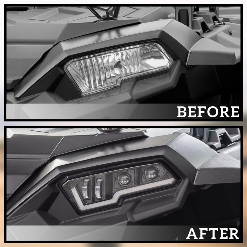 LED Headlights Assembly for Polaris Sportsman XP 1000 SP 850 570 450 2017-2022 - Image 6