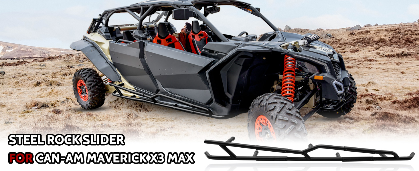 Nerf Bars Rock Sliders for Can-Am Maverick X3 MAX 2017-2023 – 4