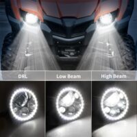 LED Headlights with Halo Ring DRL for Yamaha Viking/Viking VI 2018-2023 - Image 2