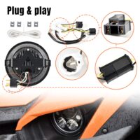 LED Headlights with Halo Ring DRL for Yamaha Viking/Viking VI 2018-2023 - Image 3