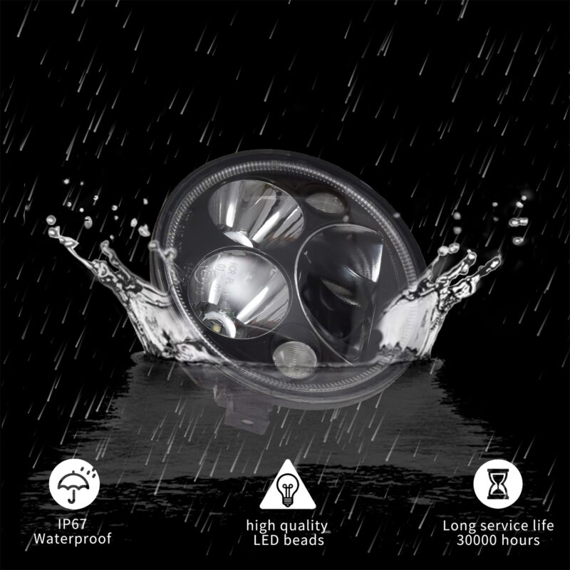 LED Headlights with Halo Ring DRL for Yamaha Viking/Viking VI 2018-2023 - Image 5