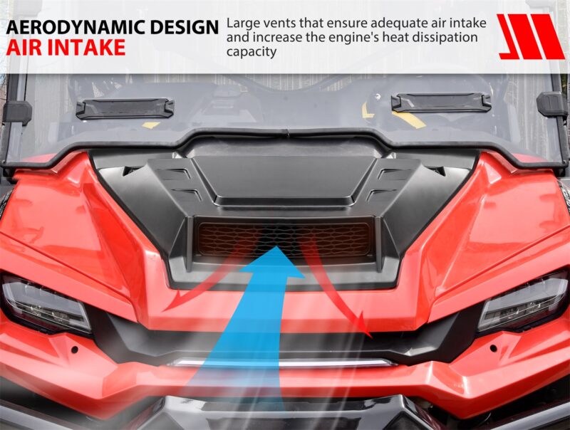 Sport Hood Scoop with Mesh for Honda Pioneer 1000 3P 5P 6P 2016-2024 - Image 2