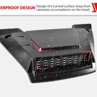 Sport Hood Scoop with Mesh for Honda Pioneer 1000 3P 5P 6P 2016-2024 - Image 4