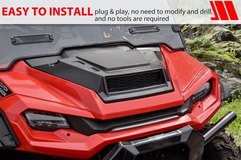 Sport Hood Scoop with Mesh for Honda Pioneer 1000 3P 5P 6P 2016-2024 - Image 5