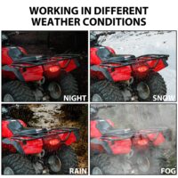 Smoked Black LED Taillight Assembly Rear Brake Stop Light Tail Lamp for Honda Pioneer 500 MUV700 TRX250 300 400EX 2005-2024 - Image 7