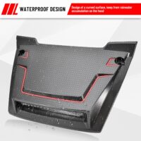 Hood Scoop with LED Spotlight Carbon Fiber Pattern Hood Scoop with Auxiliary Light Front Hood Cover with Lamp for Honda Pioneer 700-2 700-4 2014-2025 - Image 3