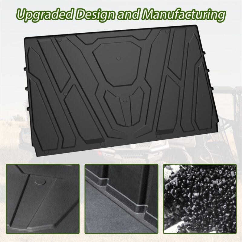 TPE Cargo Bed Mat Liner All Weather Protection Rubber Slush Liner for CFMOTO UFORCE 1000 2019-2024/1000 XL 2022-2024 - Image 3