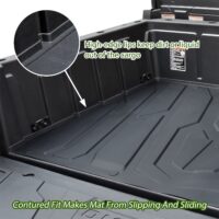 TPE Cargo Bed Mat Liner All Weather Protection Rubber Slush Liner for CFMOTO UFORCE 1000 2019-2024/1000 XL 2022-2024 - Image 4