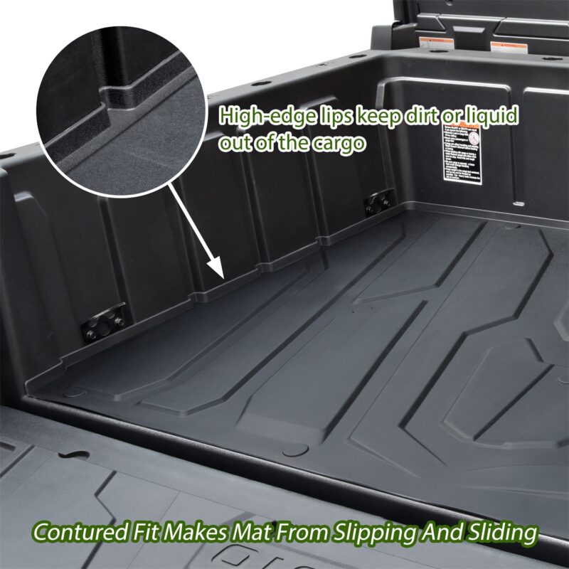 TPE Cargo Bed Mat Liner All Weather Protection Rubber Slush Liner for CFMOTO UFORCE 1000 2019-2024/1000 XL 2022-2024 - Image 4