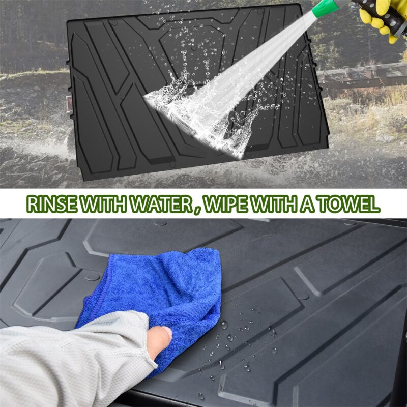 TPE Cargo Bed Mat Liner All Weather Protection Rubber Slush Liner for CFMOTO UFORCE 1000 2019-2024/1000 XL 2022-2024 - Image 6