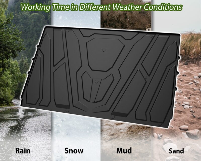 TPE Cargo Bed Mat Liner All Weather Protection Rubber Slush Liner for CFMOTO UFORCE 1000 2019-2024/1000 XL 2022-2024 - Image 7