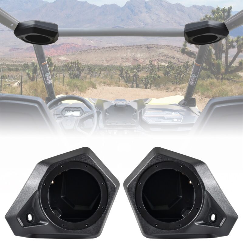 One Pair Front Roof 5.25" Speakers Pods Holder for Can-Am Maverick Trail Sport / Commander 2018-2025