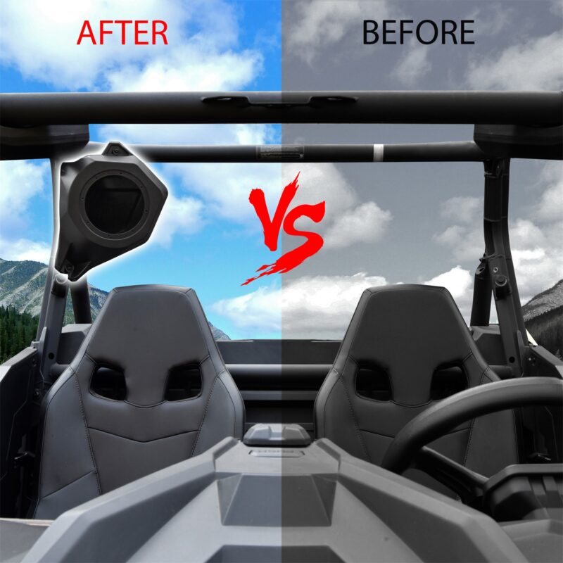 One Pair Rear Roof 6.5" Speakers Pods Holder for Can-Am Maverick Trail Sport / Commander 2018-2025 - Image 3