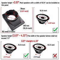 10" Under Seat Speaker Pod Panel for Can-Am Maverick R MAX X RS 2024+ Models - Image 5