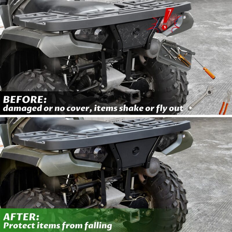 Tool Box Cover with Lock Latch Rear Storage Box Cover Back Cargo Lid for Polaris Sportsman 450 500 570 700 800 Touring 2006-2024 Accessories, Replace #5436349 - Image 2