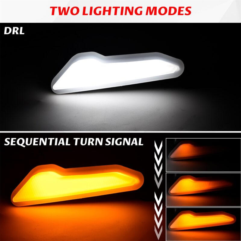 LED Front Bumper Lights Front Fascia Accent Auxiliary Lamp DRL Sequential Turn Signal Light for Can Am Outlander 500 700 PRO 2023 2024 2025 Accessories - Image 2