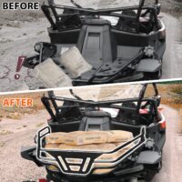 Bed Enclosure Heavy Duty Steel Rear Rack Extender Secure The Cargo Anchor Points Rear Storage Tailgate Rack for CFMOTO ZForce 950 HO EX Sport 2020-2024 - Image 2