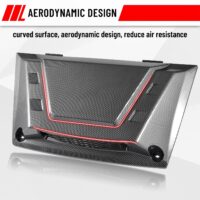 Carbon Fiber Pattern Turbo Hood Scoop with Mesh Grill for Kawasaki Mule Pro FXT DXT DX FX FXR 2015-2025 - Image 3