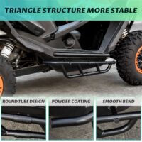Nerf Bars Rock Sliders Side Bumper Protector Guard Side Steps Low Profile Tree Kickers for CFMOTO ZForce 950 HO EX Sport 2020-2024 Accessories, Replace# 5BY#-801300-1000 - Image 3