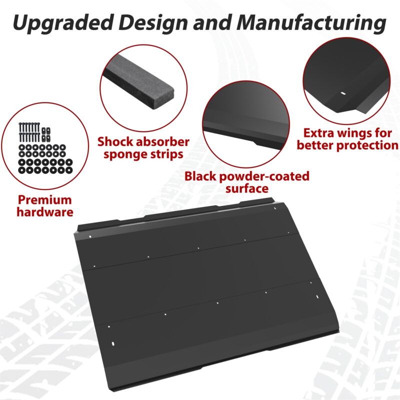 Aluminum Hard Roof Top Black Combined Roof Shading Panel Heavy Duty Hard Sun Visor Top Cover for CFMOTO ZForce 950 HO EX/HO Sport/Sport 2020-2024 Accessories - Image 3