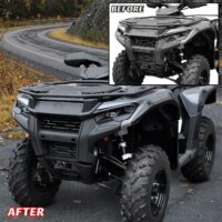 Front Fascia Black Combination Front Facia Kit Front Brush Guard Bumper for Can Am Outlander 500 700 PRO 2023 2024 2025 Accessories, Replace #705013201 - Image 8