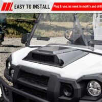 Carbon Fiber Pattern Turbo Hood Scoop with Mesh Grill for Kawasaki Mule Pro FXT DXT DX FX FXR 2015-2025 - Image 4