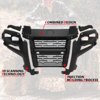 Front Fascia Black Combination Front Facia Kit Front Brush Guard Bumper for Can Am Outlander 500 700 PRO 2023 2024 2025 Accessories, Replace #705013201 - Image 7
