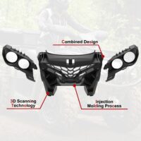 Combination Front Facia Kit Front Brush Guard Bumper for Can Am Outlander 570 650 800 850 1000 2012-2022 Accessories, Replace #705013201 - Image 4