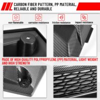 Carbon Fiber Pattern Turbo Hood Scoop with Mesh Grill for Kawasaki Mule Pro FXT DXT DX FX FXR 2015-2025 - Image 5