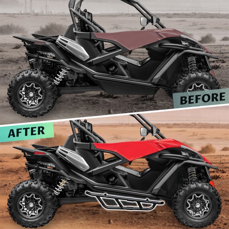 Nerf Bars Rock Sliders Side Bumper Protector Guard Side Steps Low Profile Tree Kickers for CFMOTO ZForce 950 HO EX Sport 2020-2024 Accessories, Replace# 5BY#-801300-1000 - Image 5