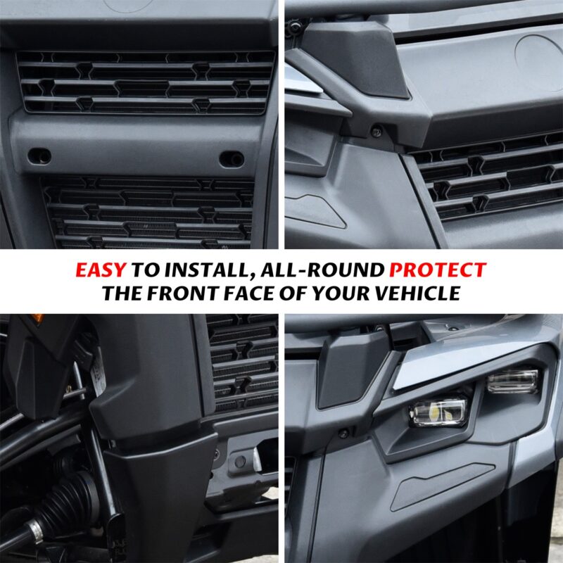 Front Fascia Black Combination Front Facia Kit Front Brush Guard Bumper for Can Am Outlander 500 700 PRO 2023 2024 2025 Accessories, Replace #705013201 - Image 6