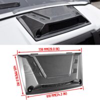 Carbon Fiber Pattern Turbo Hood Scoop with Mesh Grill for Kawasaki Mule Pro FXT DXT DX FX FXR 2015-2025 - Image 6