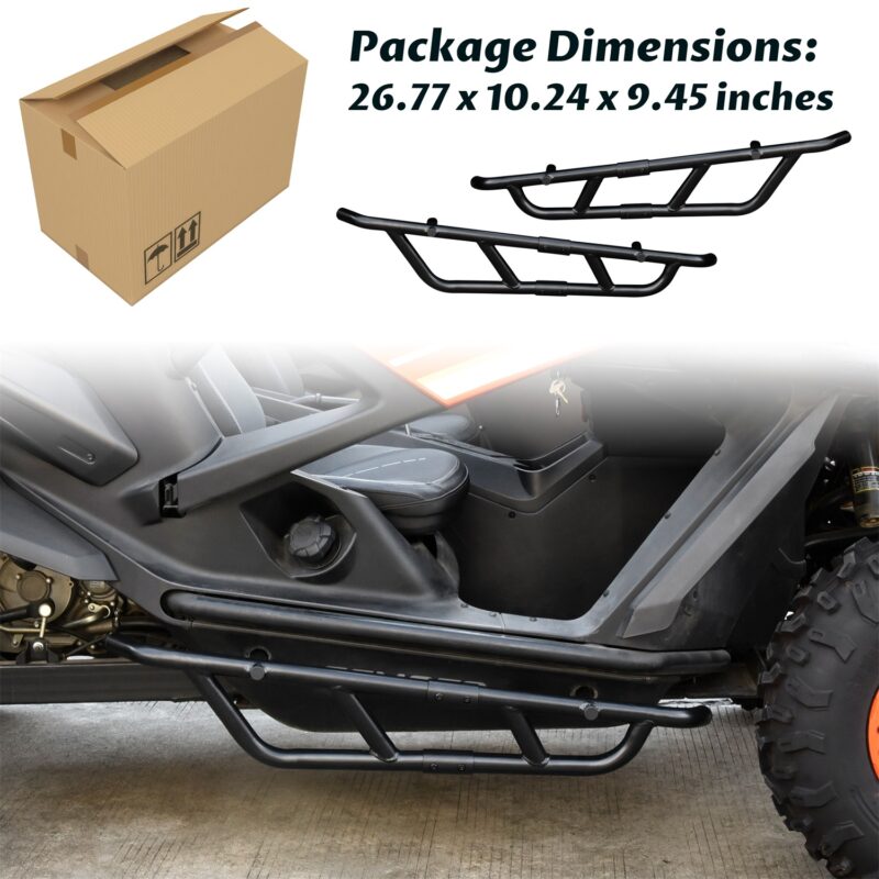 Nerf Bars Rock Sliders Side Bumper Protector Guard Side Steps Low Profile Tree Kickers for CFMOTO ZForce 950 HO EX Sport 2020-2024 Accessories, Replace# 5BY#-801300-1000 - Image 7