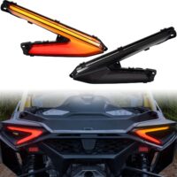 LED Turn Signal Tail Lights with Yellow Flashing Lights for Can-Am Maverick R MAX X RS 2024+