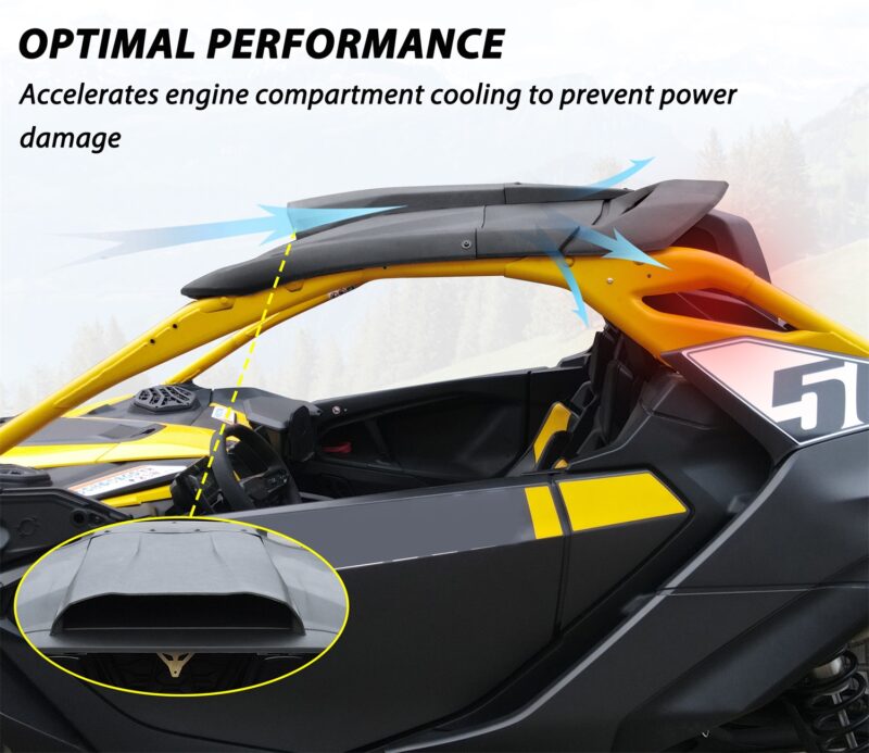 Cold Air Roof Scoop Kit for Can-Am Maverick R X RS 2024+ Models Accessories - Image 2