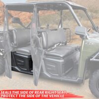 Black Rear Right Hand Fender With Rocker for Polaris Ranger Crew 570 XP 570 Full-Size/Ranger Crew XP 900/Ranger Crew XP 1000/Ranger CREW Diesel 2014-2019(Rear Right Side, Replace #5450360-070) - Image 2