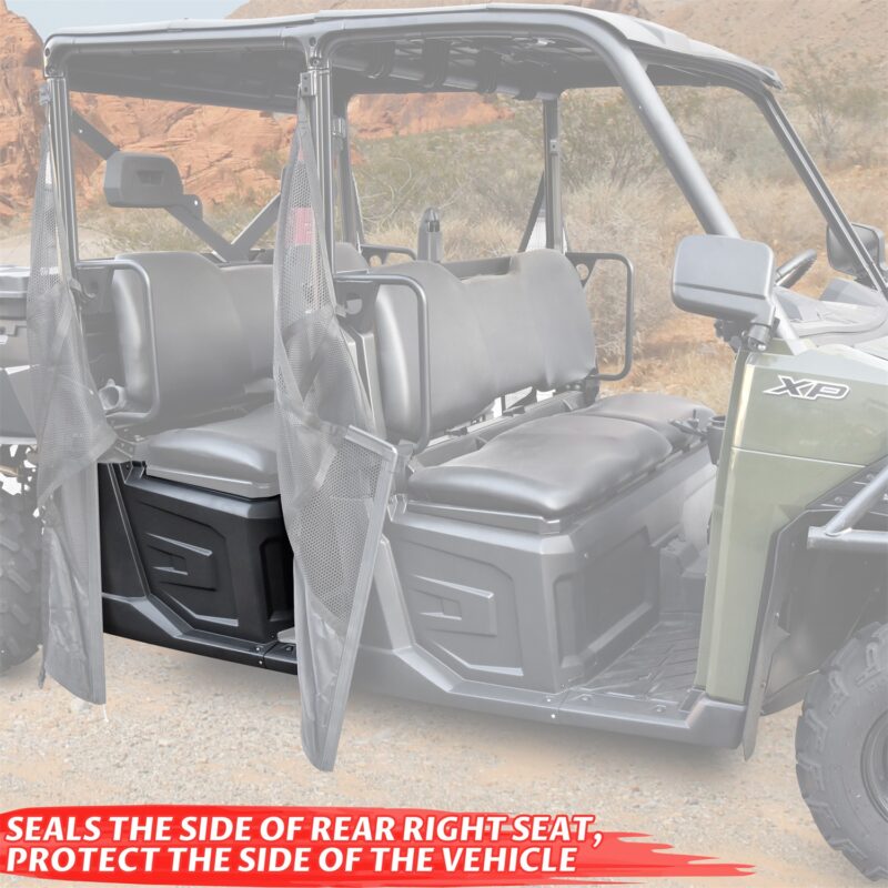 Black Rear Right Hand Fender With Rocker for Polaris Ranger Crew 570 XP 570 Full-Size/Ranger Crew XP 900/Ranger Crew XP 1000/Ranger CREW Diesel 2014-2019(Rear Right Side, Replace #5450360-070) - Image 2