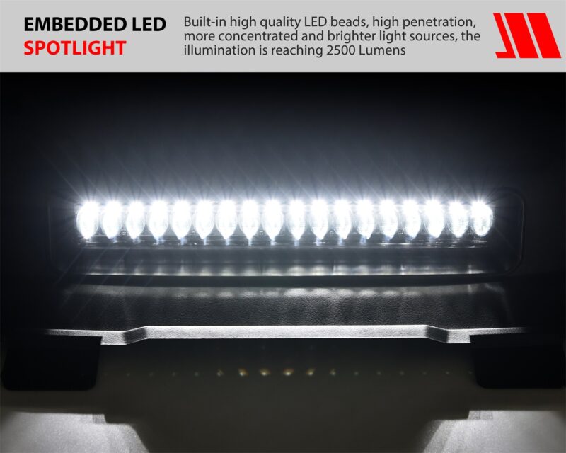 Sport Hood Scoop with LED Auxiliary Light Spotlight Kit for Polaris RZR XP 1000/ XP 4 1000 2024+ - Image 2