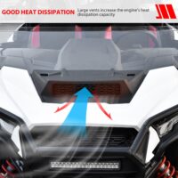 Black Sport Front Turbo Hood Scoop for Polaris RZR XP 1000/ XP 4 1000 2024 2025 - Image 2