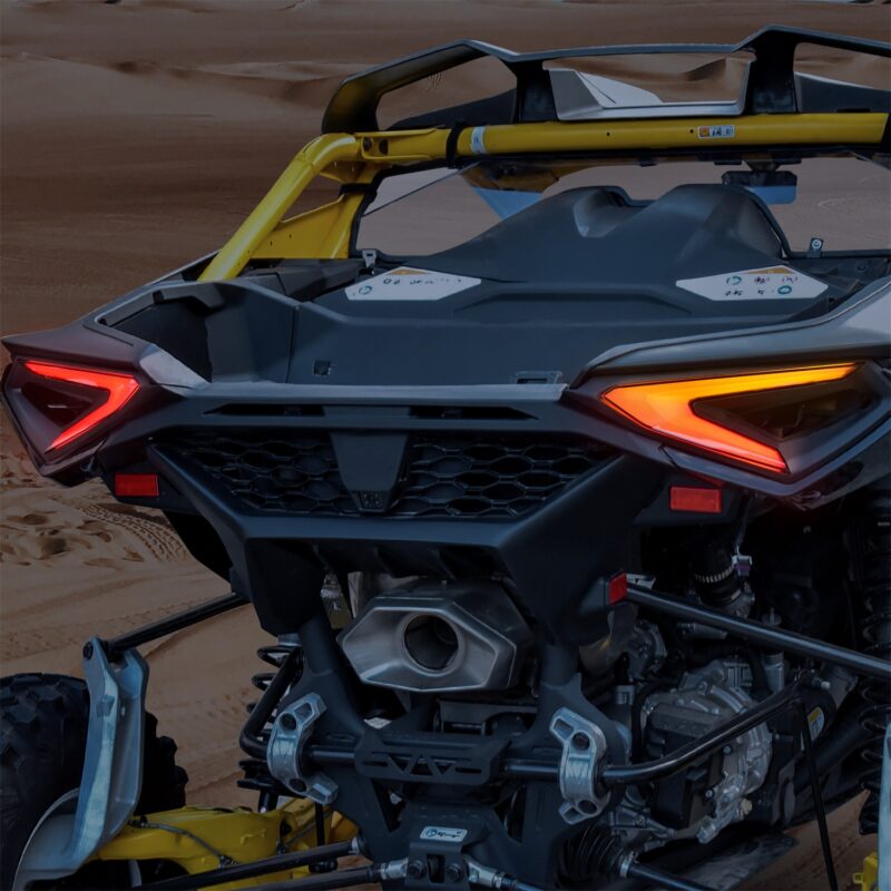 LED Turn Signal Tail Lights with Yellow Flashing Lights for Can-Am Maverick R MAX X RS 2024+ - Image 2