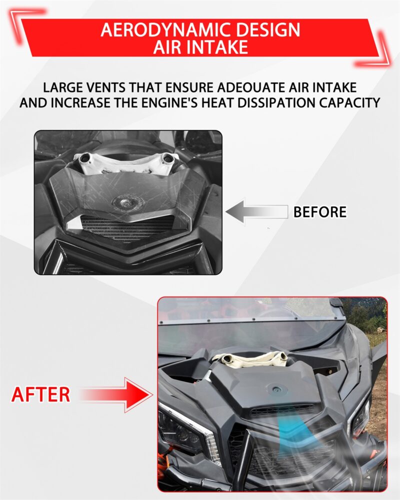 Sport Hood Scoop with Mesh Grille for Can-Am Maverick X3 XDS XRS MAX Turbo RR 2017-2025 - Image 2