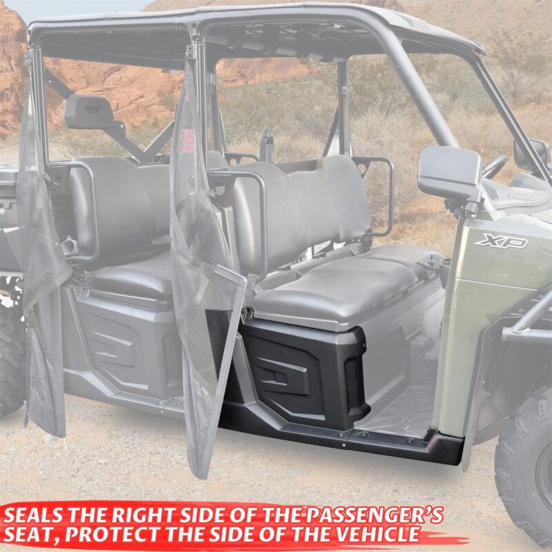 Black Right Hand Center Fender with Rocker for Polaris Ranger Crew 570 XP 570 Full-Size/Ranger Crew XP 900/Ranger Crew XP 1000 Diesel 2014-2019 (Passenger Side, Replace #5450353-070) - Image 2