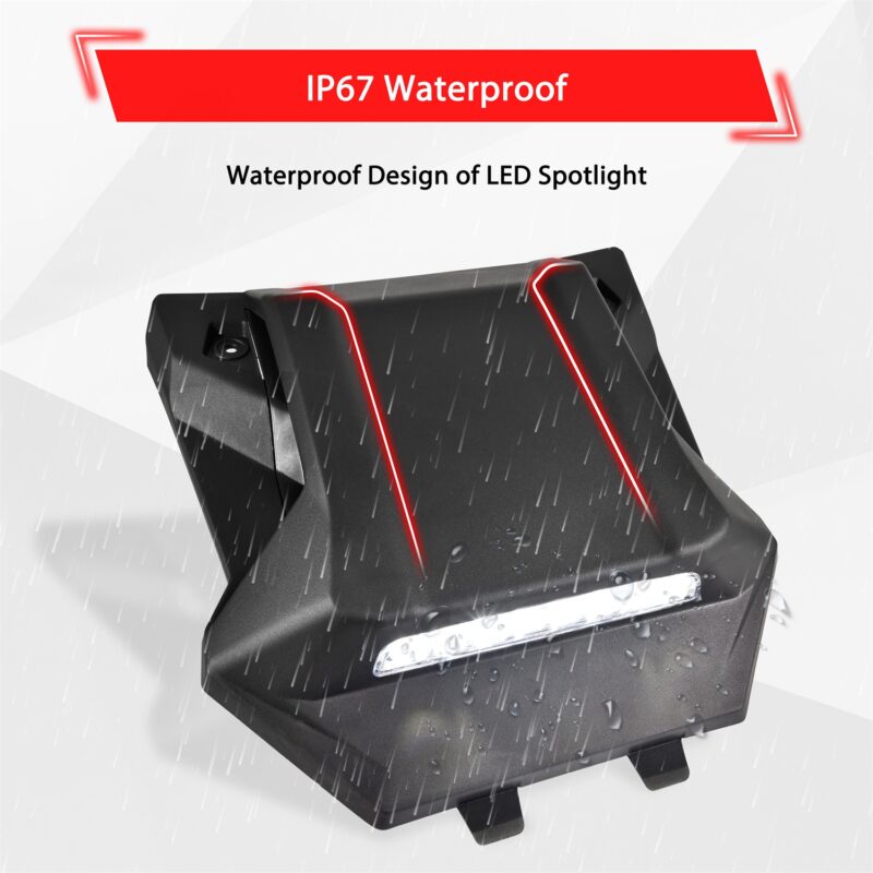 Hood Scoop with LED Spotlight Auxiliary Light Kit for Polaris RZR PRO XP/RZR PRO R/RZR Turbo R 2020-2024 - Image 3