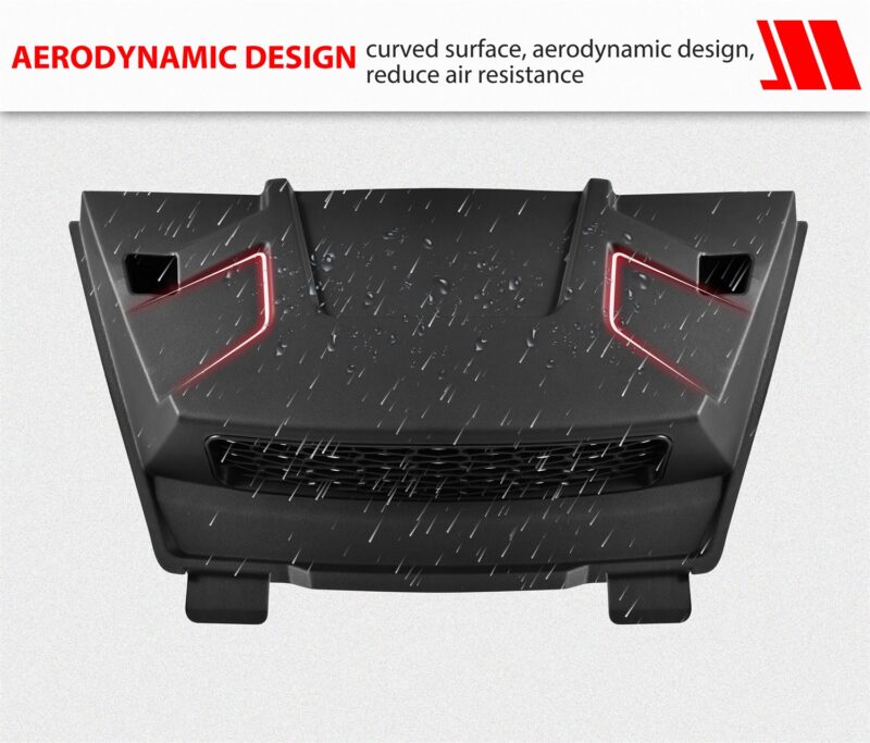 Black Sport Front Turbo Hood Scoop for Polaris RZR XP 1000/ XP 4 1000 2024 2025 - Image 3