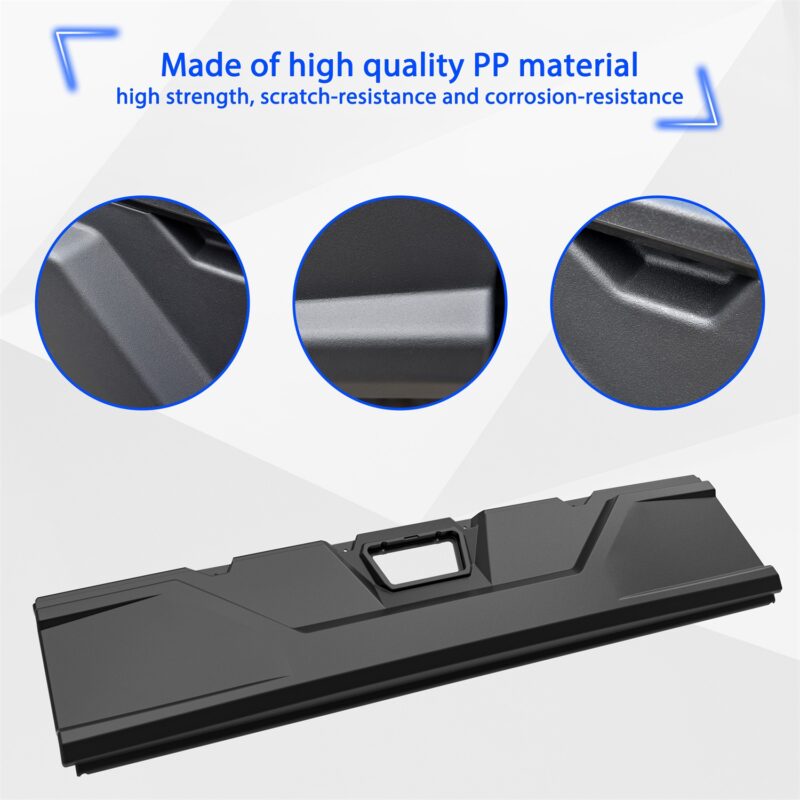 Black Tailgate Outer Panel for Polaris Ranger XP 1000 2017-18/Ranger XP 570 900 2016-19/Ranger 570 Full Size 2020-25/CREW XP 570-6 2016-20/BRUTUS/Diesel Crew - Image 3
