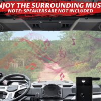 Front Overhead 6.5" Speaker Pods System Roof Liner for Polaris Ranger XP 1000/ Ranger Crew XP 1000/ Ranger 1000/ Ranger Crew 1000 2019+ - Image 3