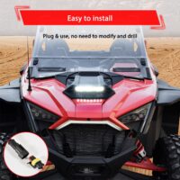 Hood Scoop with LED Spotlight Auxiliary Light Kit for Polaris RZR PRO XP/RZR PRO R/RZR Turbo R 2020-2024 - Image 4