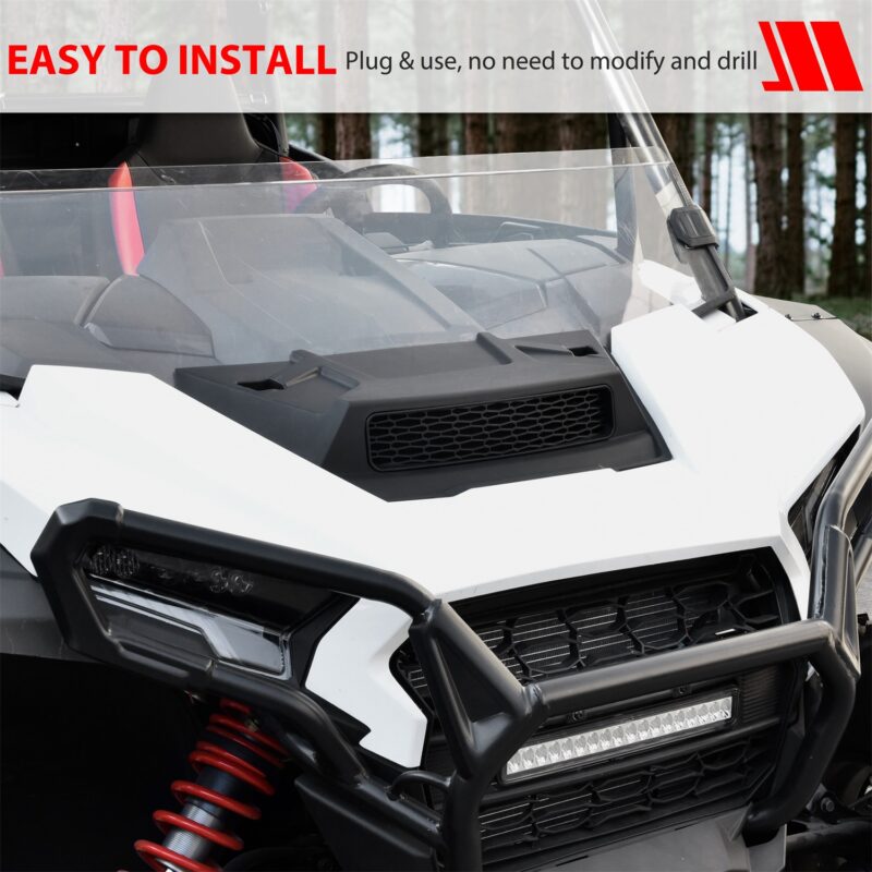 Black Sport Front Turbo Hood Scoop for Polaris RZR XP 1000/ XP 4 1000 2024 2025 - Image 4
