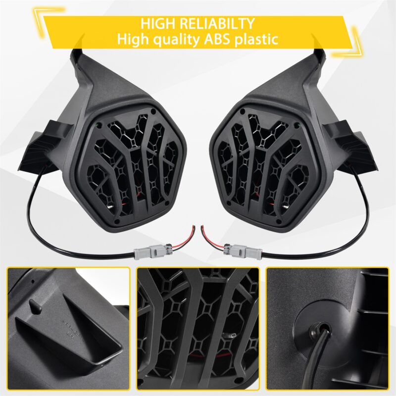 One Pair Support 6.5" Sport Rear Seat Speaker Enclosures for Can-Am Maverick R MAX X RS 2024+ - Image 4