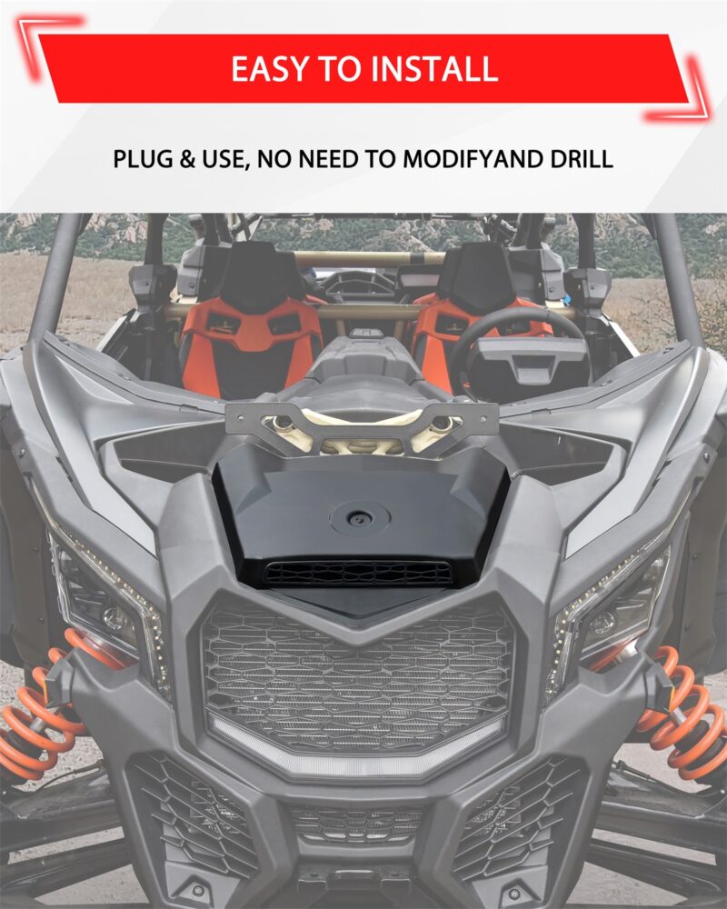 Sport Hood Scoop with Mesh Grille for Can-Am Maverick X3 XDS XRS MAX Turbo RR 2017-2025 - Image 4